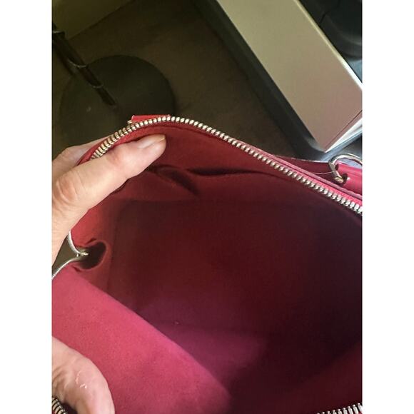 LOUIS VUITTON FUCHSIA RED ALMA WITH SILVER HARDWARE; LOCK & KEYS AND CLOCHETTE - Picture 11 of 14